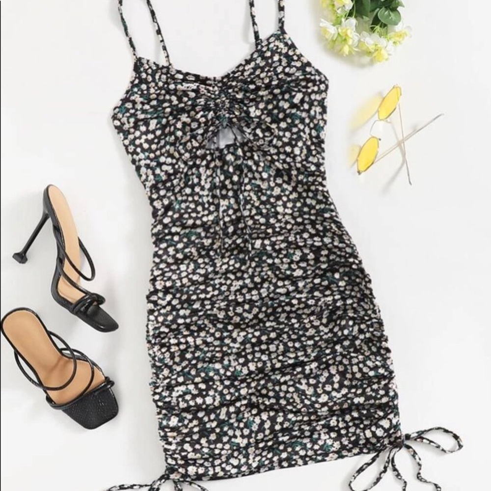 Floral Ruched Dress